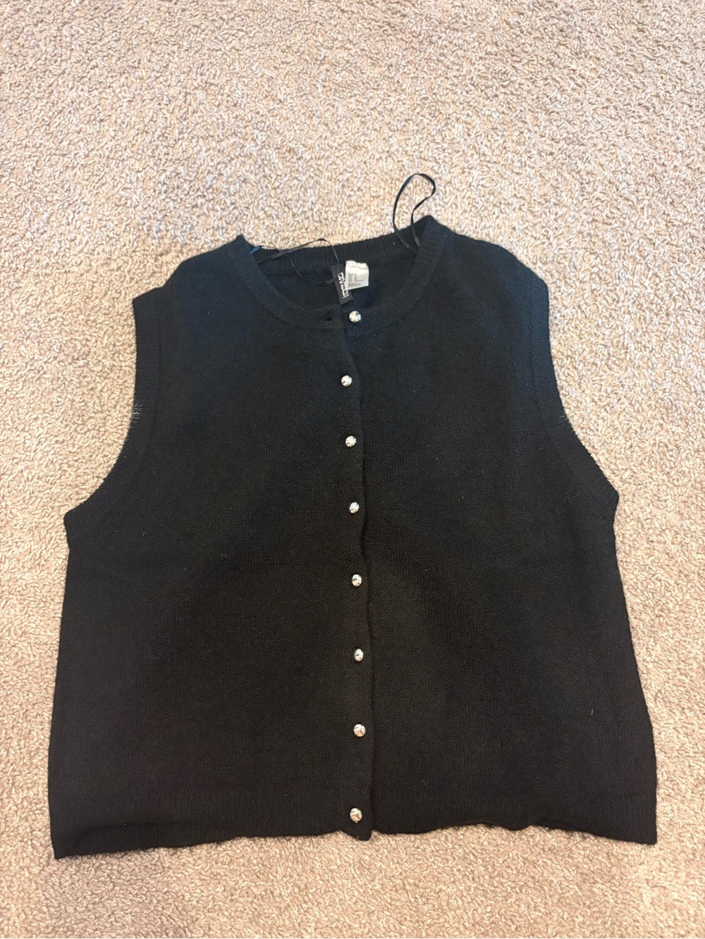 H&M Black Knit Sleeveless Tank Top